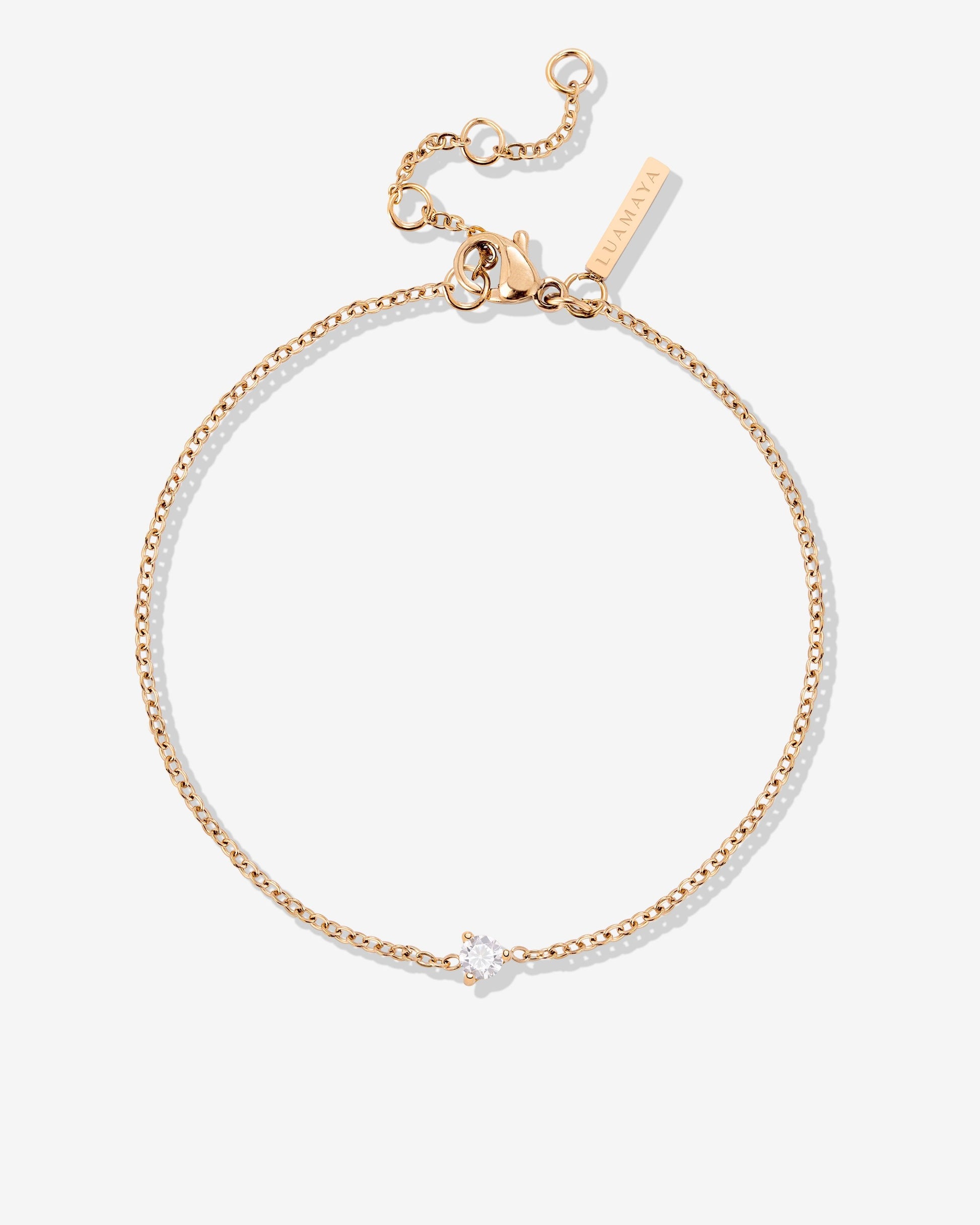 Solitaire Stone Bracelet Roségold