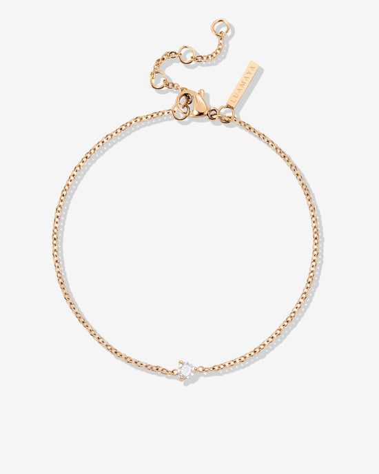 Solitaire Stone Bracelet Roségold