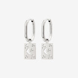 Midnight Lover Oval Hoops Baby Silber