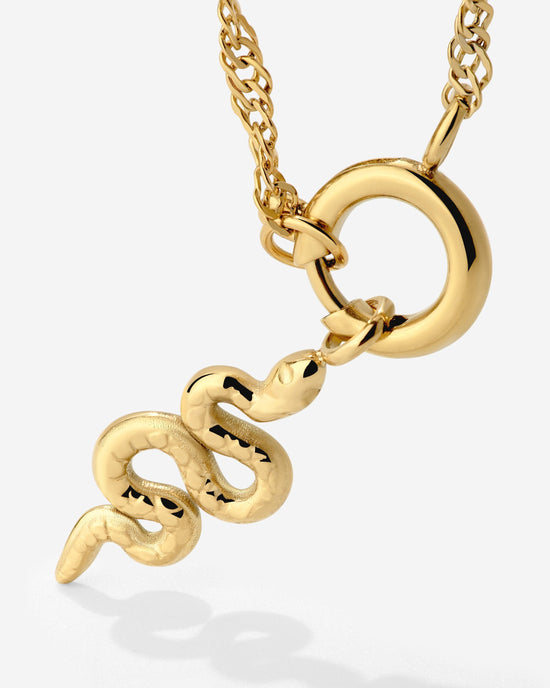 Serpent Singapore Chain Necklace Set Gold