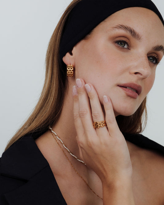 Reverie Hoop Studs Roségold