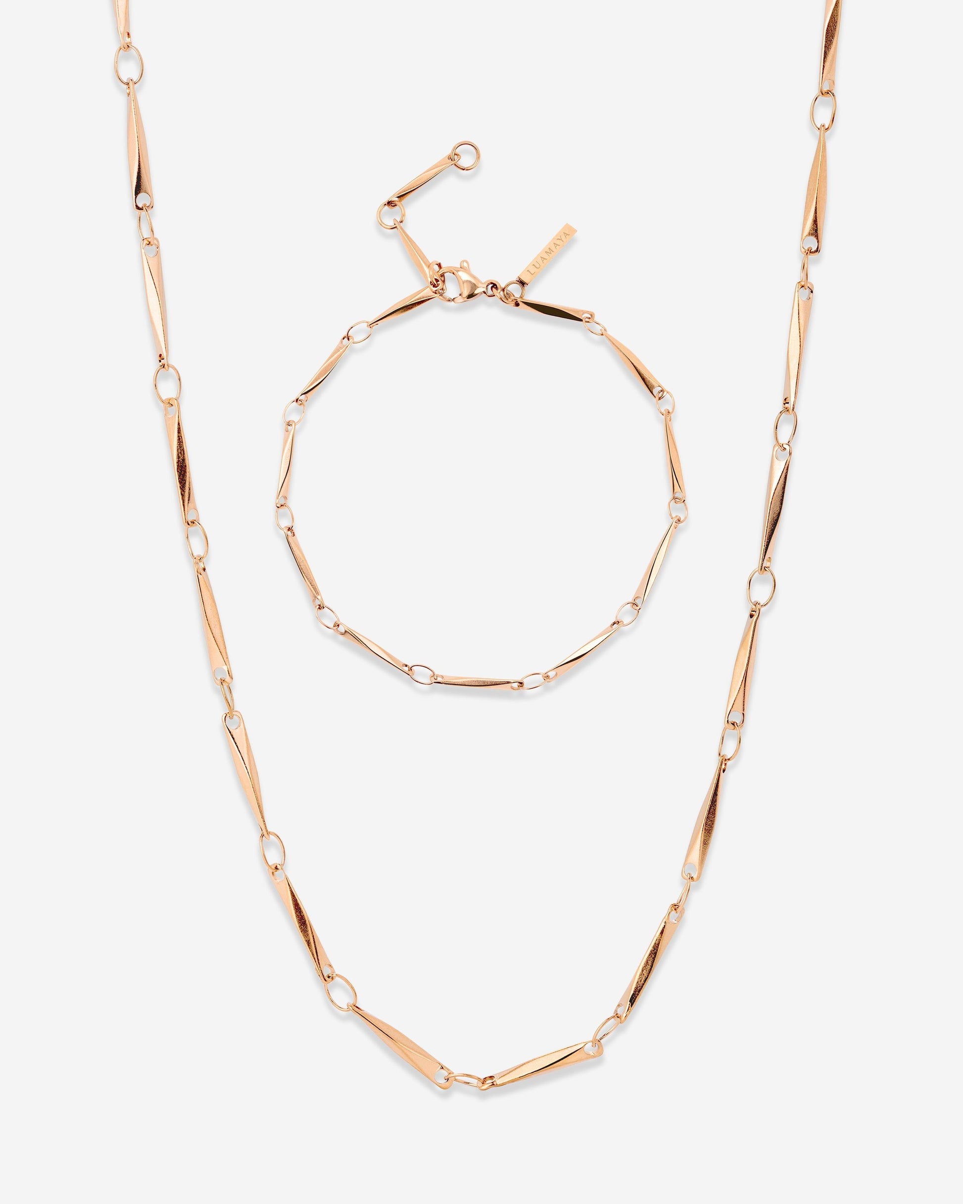 Curved Links Bundle Roségold