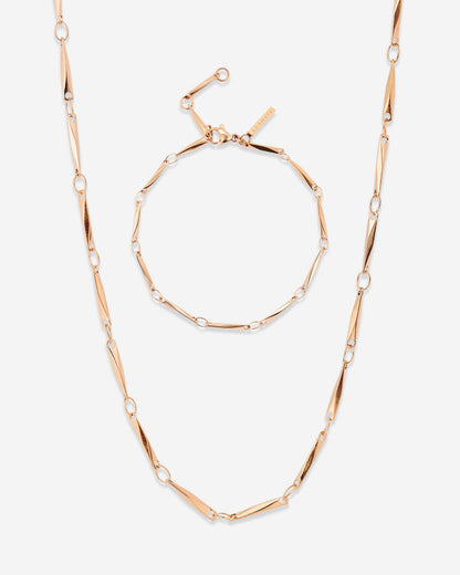 Curved Links Bundle Roségold