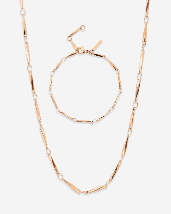 Curved Links Bundle Roségold