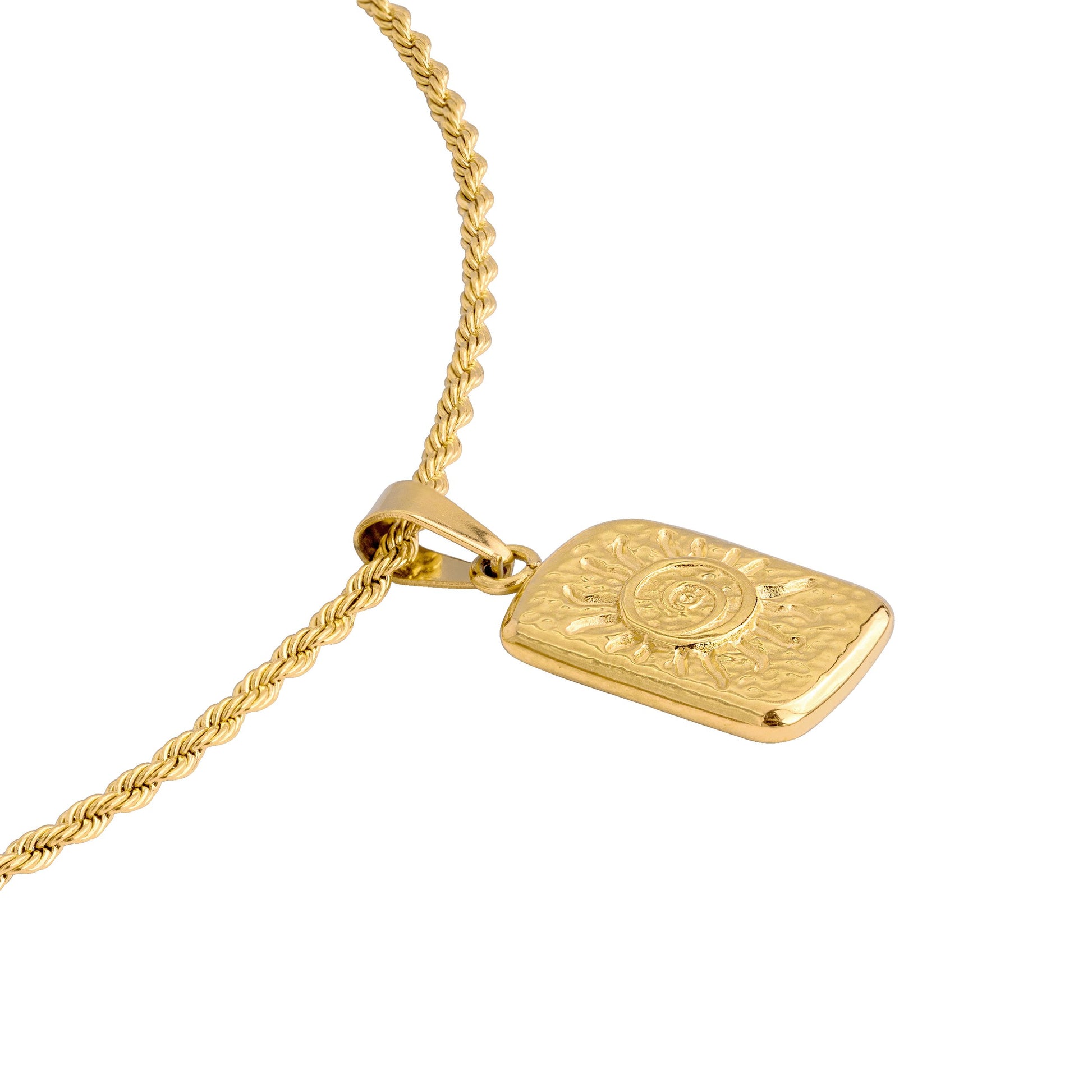 Sun Lover Pendant Necklace Gold