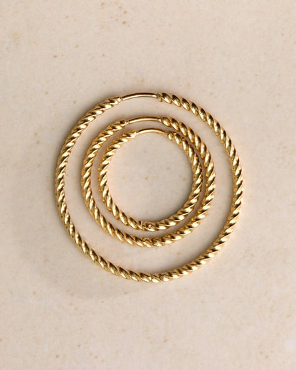 Twisted Hoops Extra Large Gold