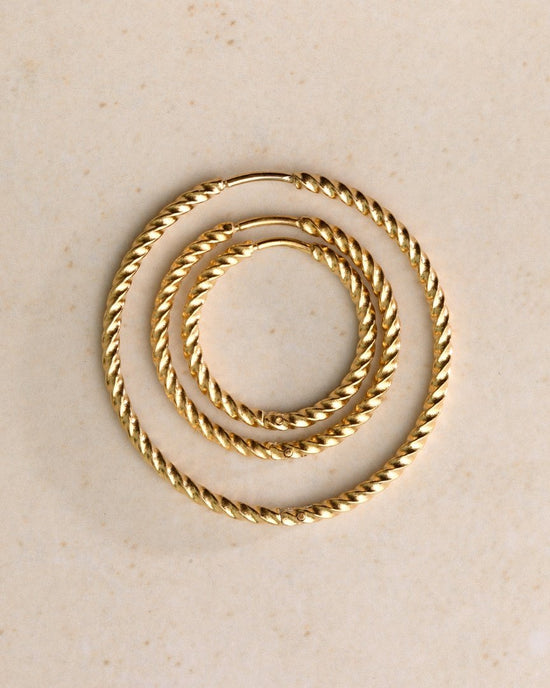 Twisted Hoops Extra Large Gold