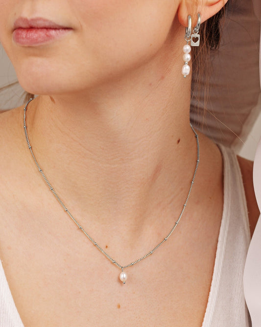 Baby Pearl Necklace Silber