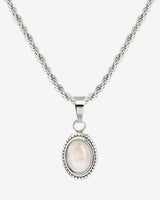 Blush Quartz Necklace Silber