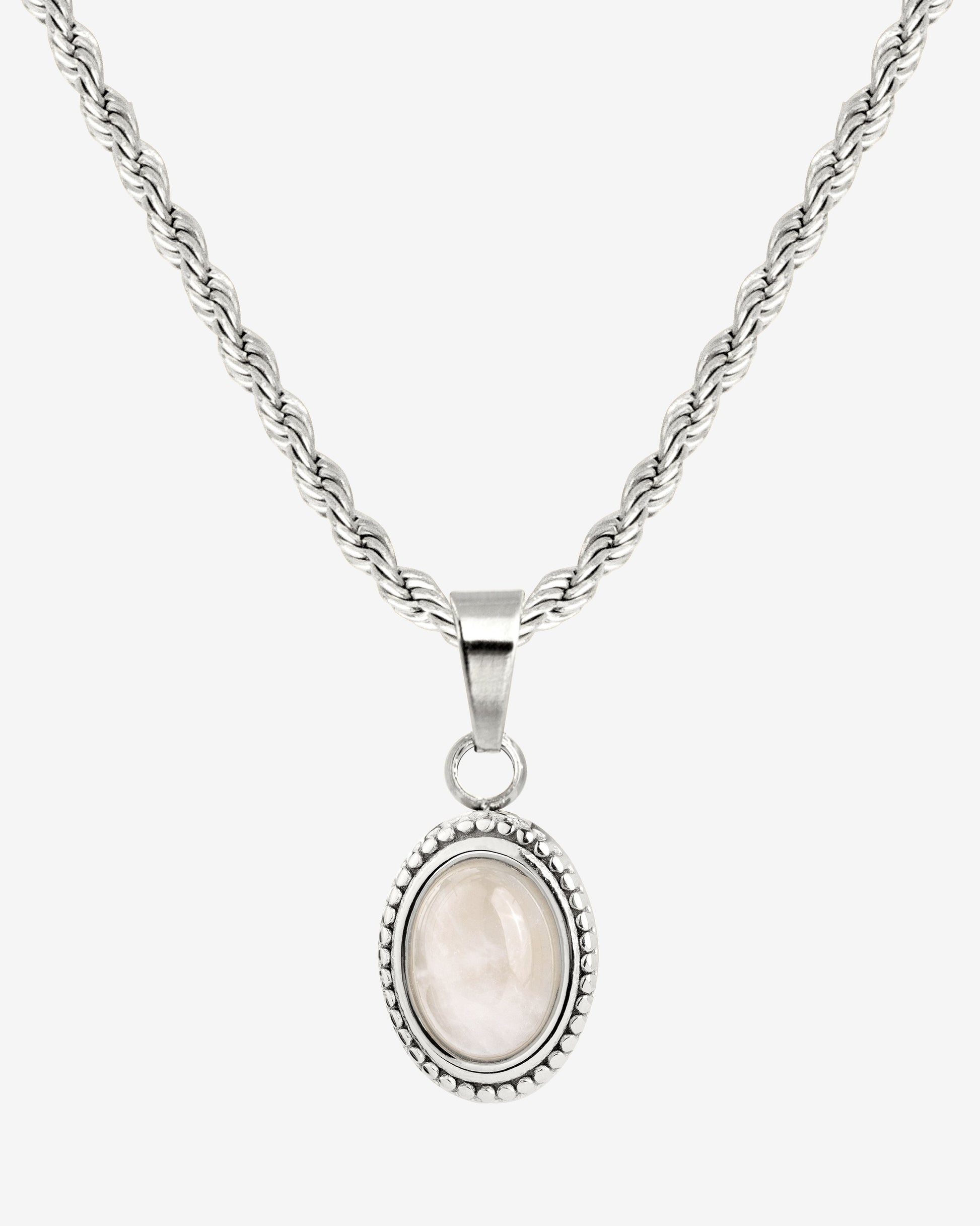 Blush Quartz Necklace Silber