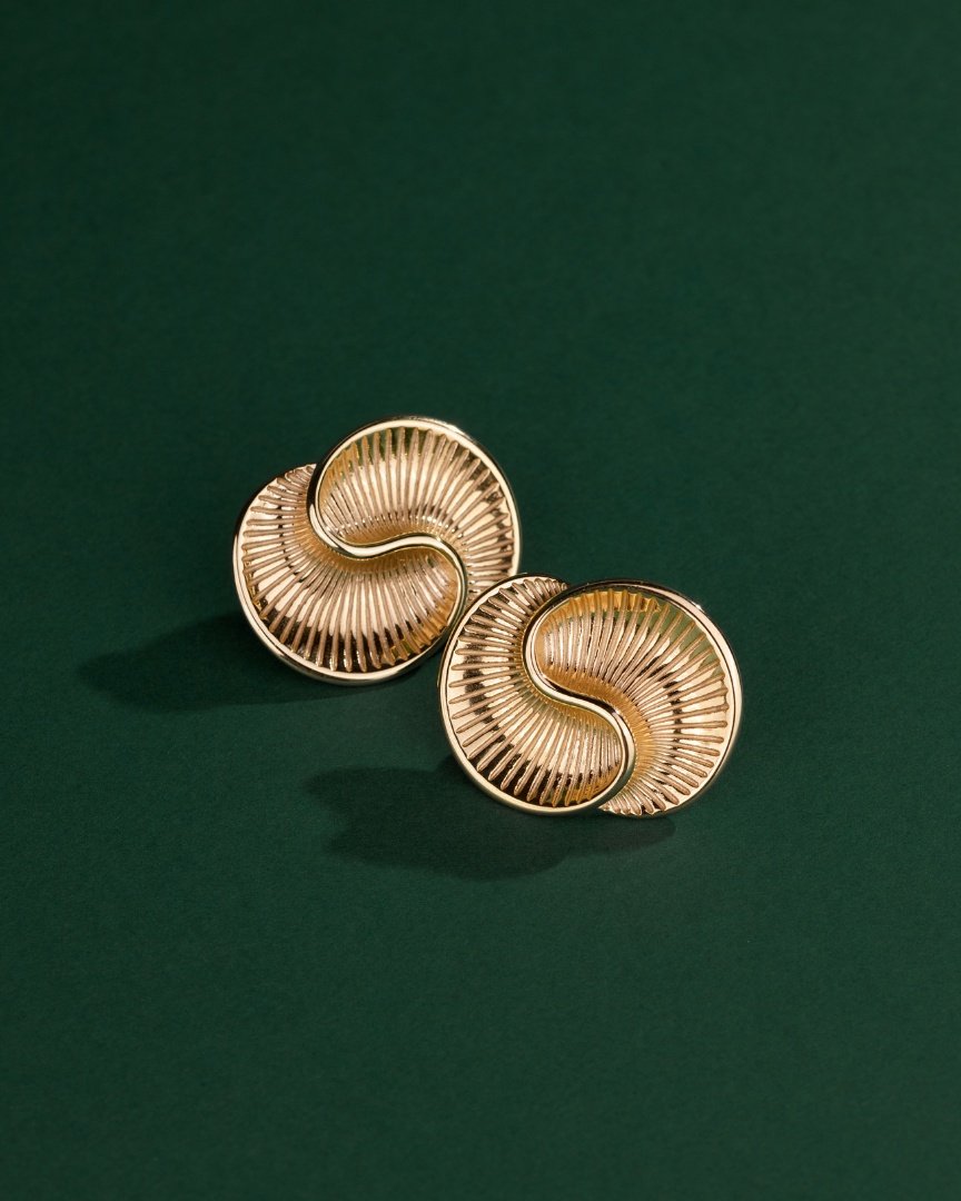 Winding Spiral Studs Roségold