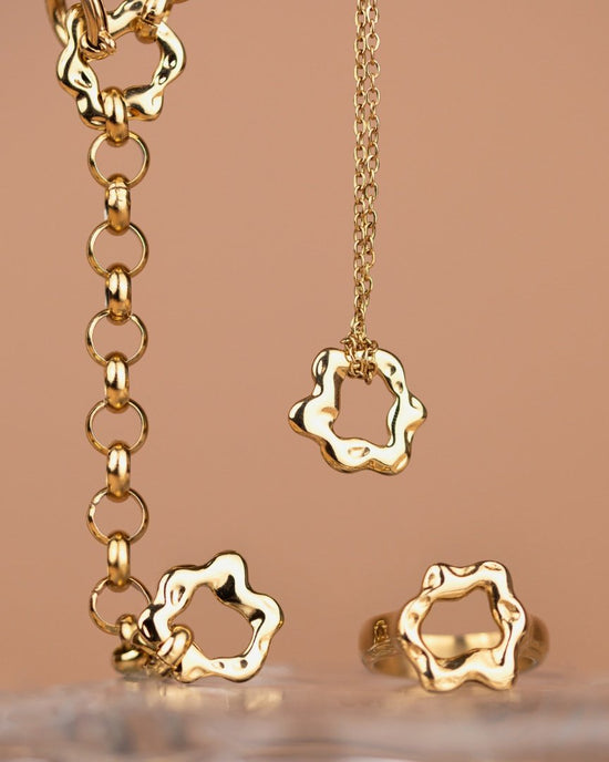 Melting Donut Necklace Roségold