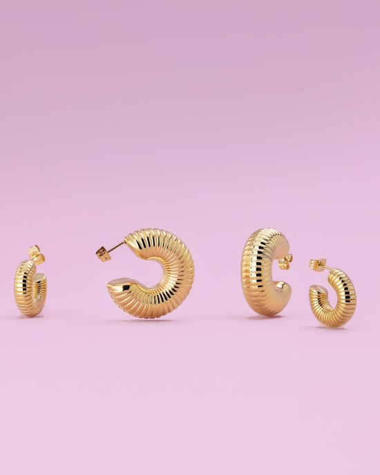 Spiral of Love Hoop Studs Small Roségold