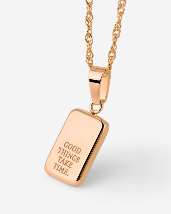 Good things take time Necklace Roségold