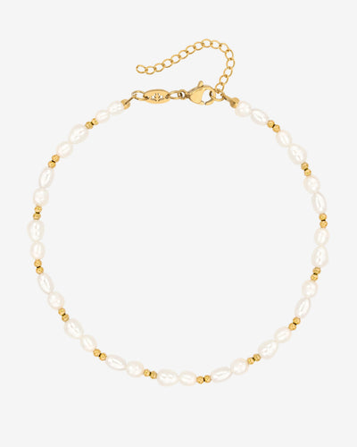 Summertime Pearl Anklet Gold