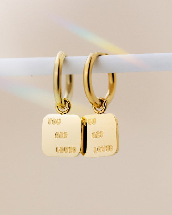 You are loved Hoop Set Small Roségold
