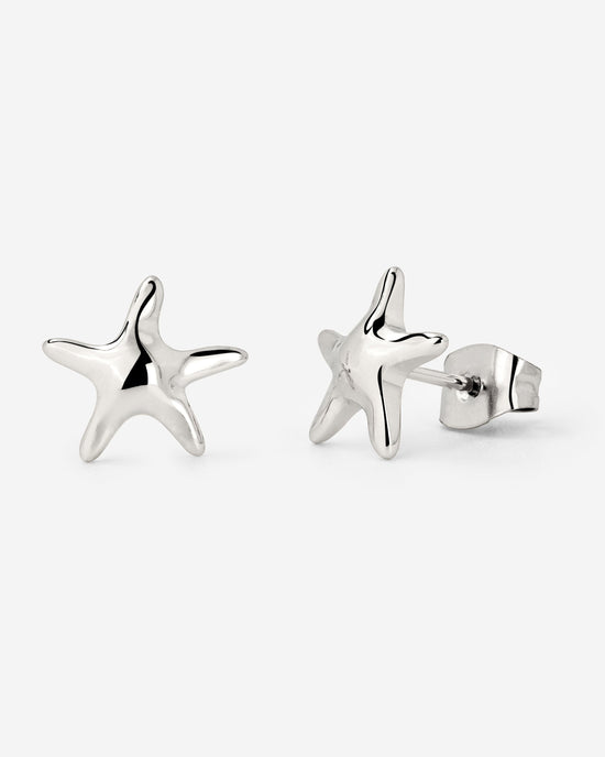Sea Star Studs Silber