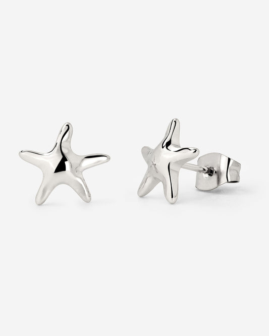 Sea Star Studs Silver