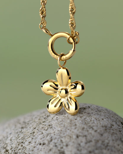Blossom Rope Chain Necklace Set Roségold