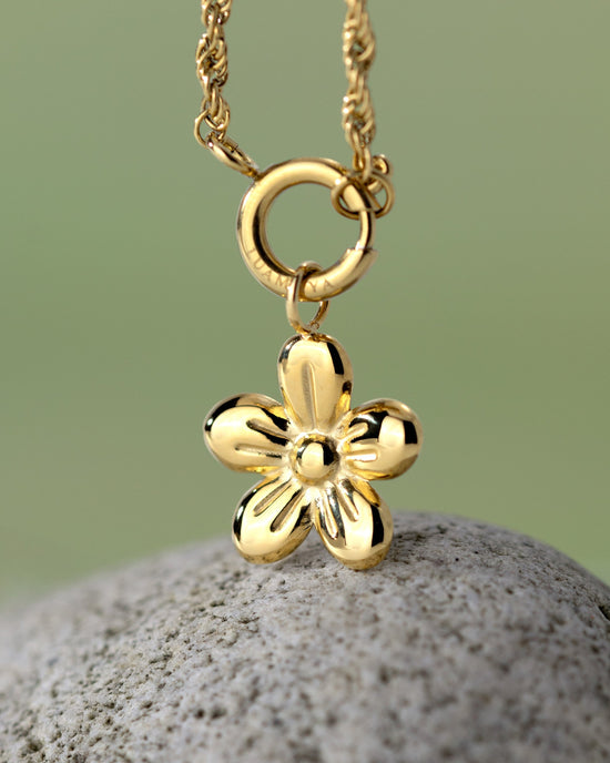 Blossom Rope Chain Necklace Set Roségold