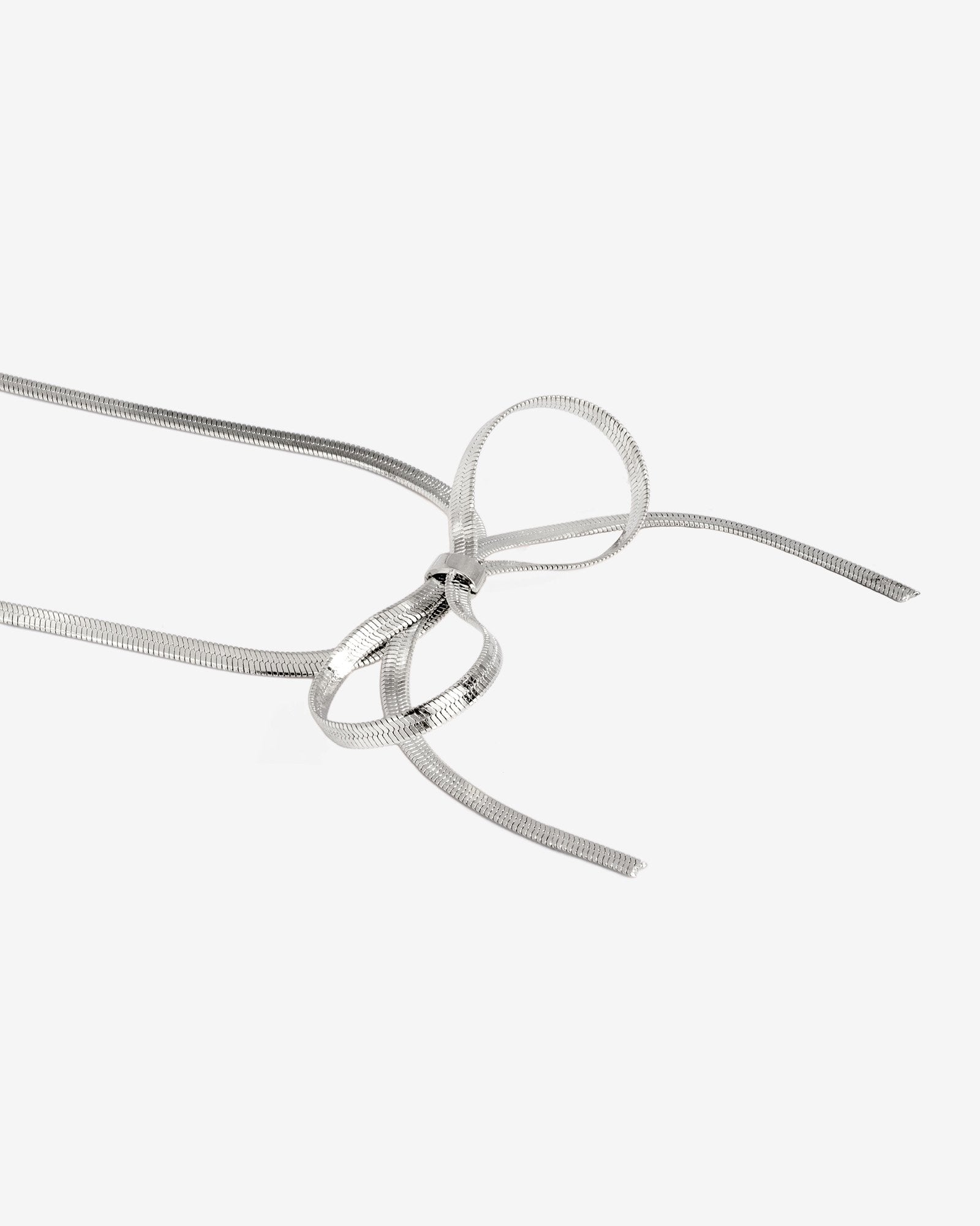 Sweet Bow Necklace Silber