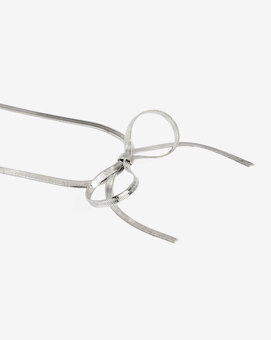 Sweet Bow Necklace Silber