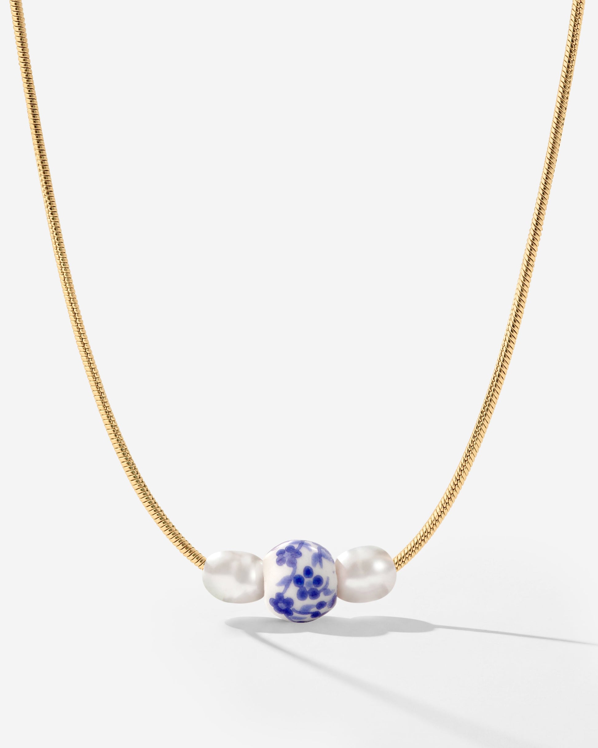 Painted Blue Necklace