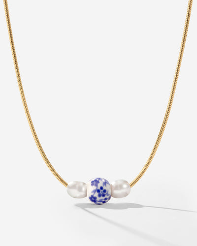 Painted Blue Necklace