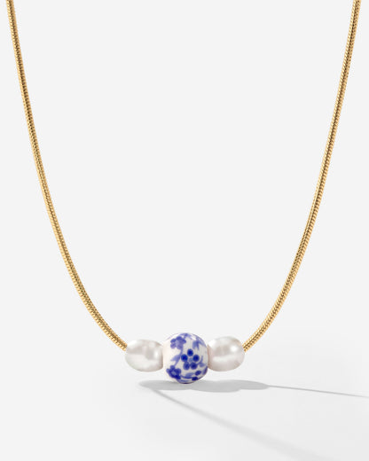 Painted Blue Necklace