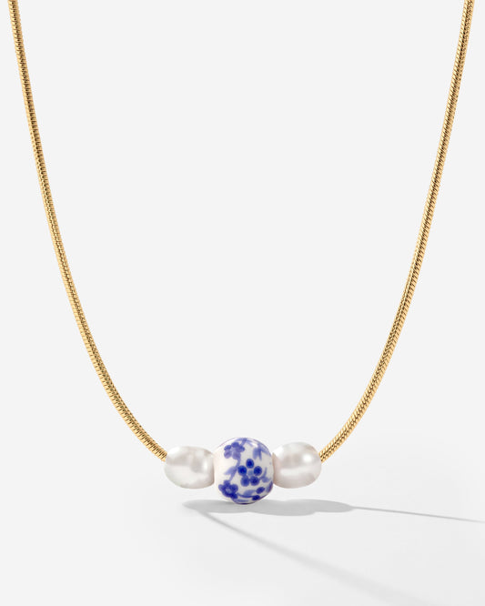 Painted Blue Necklace