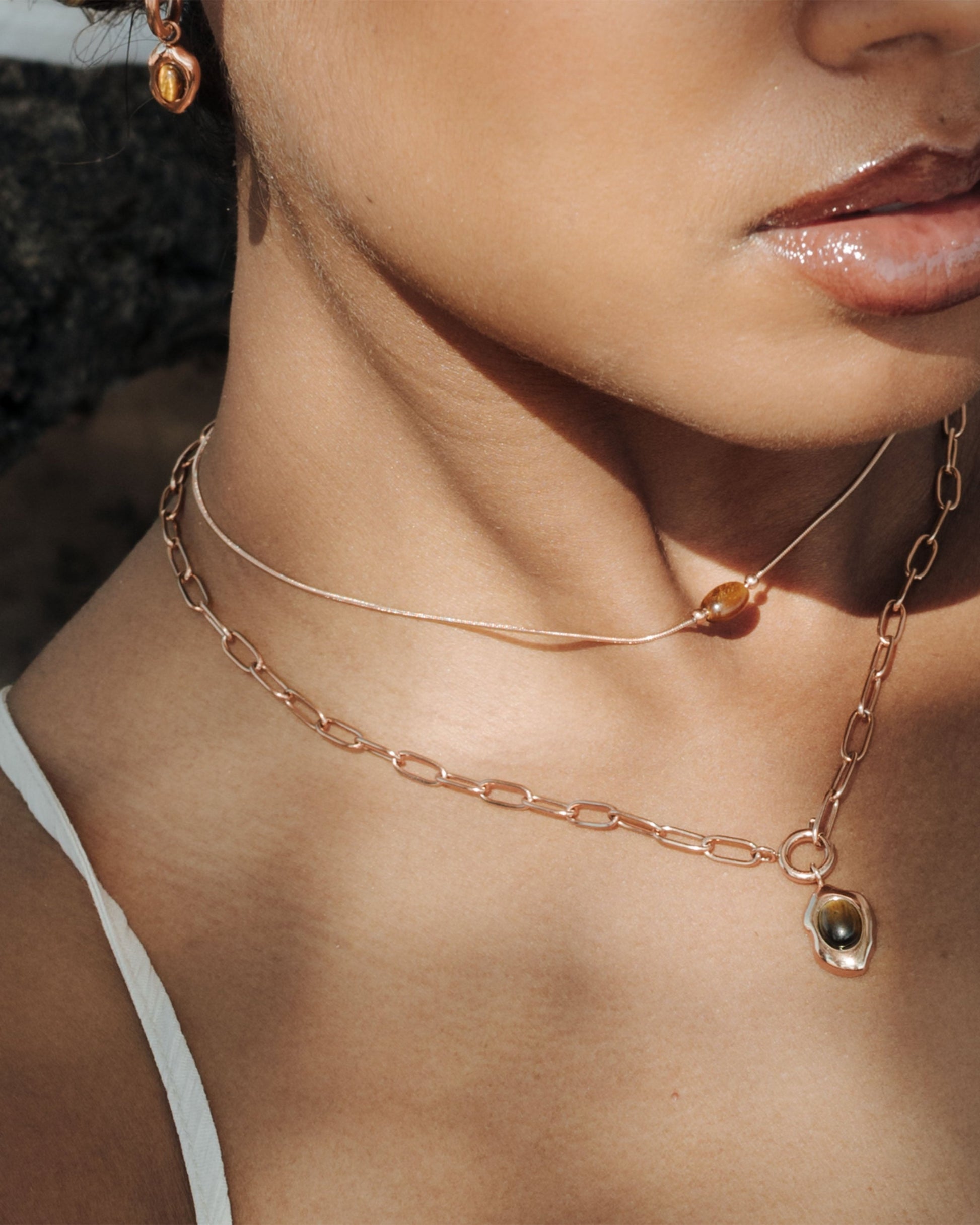 Sunflare Gem Choker Roségold