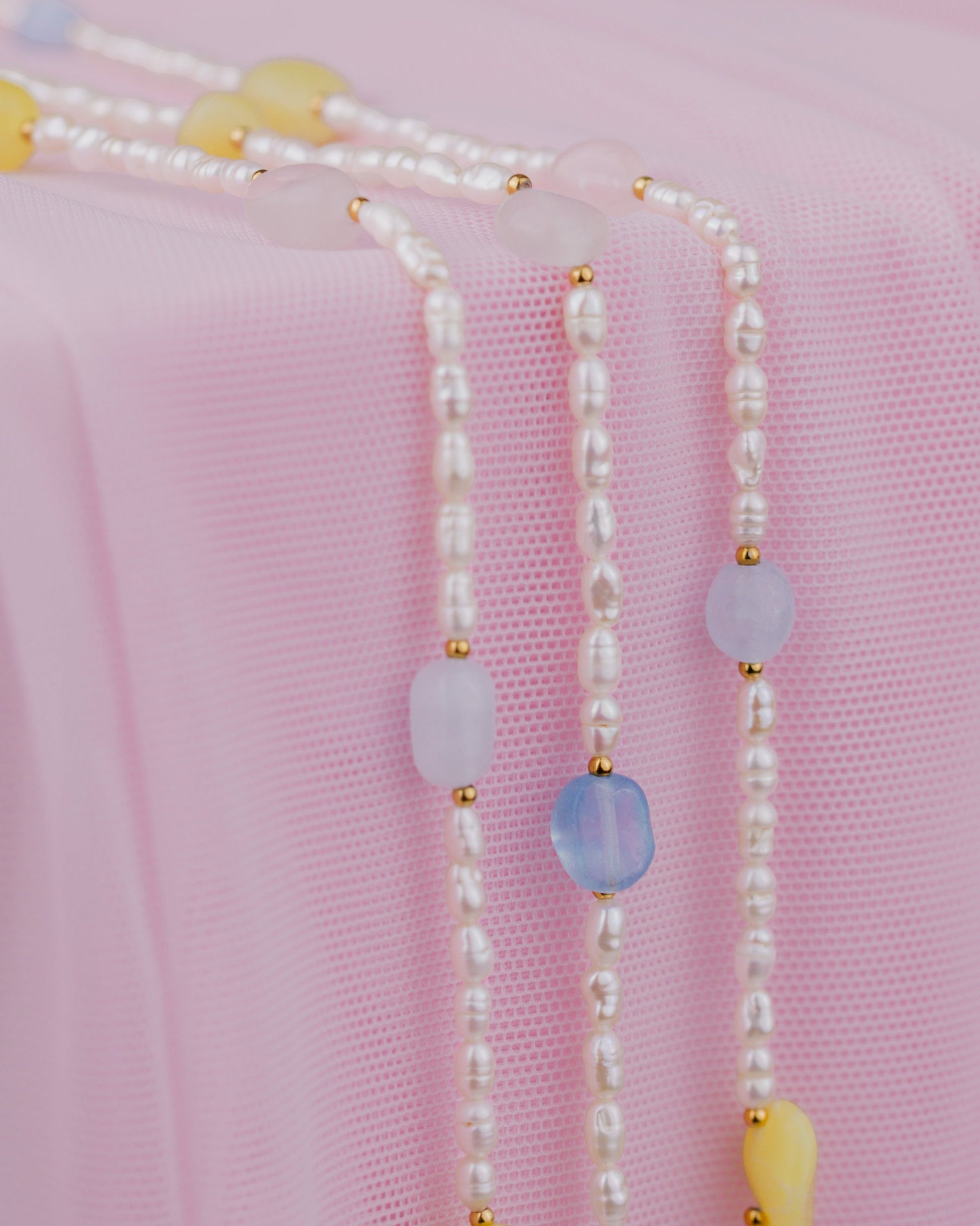 Spring Pastels Necklace Silber