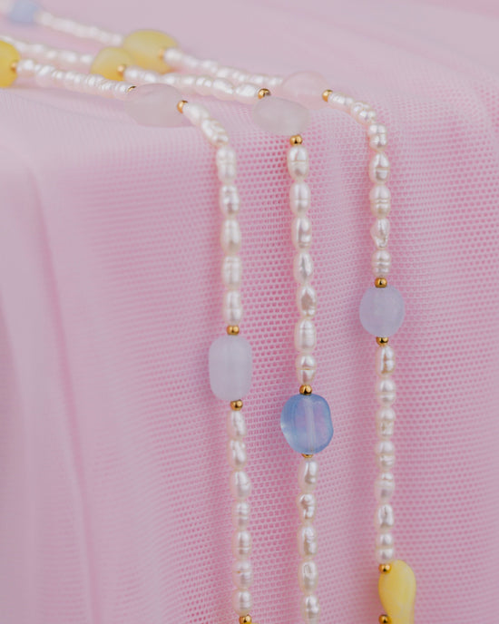 Spring Pastels Necklace Silber
