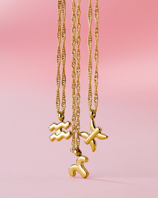 Pisces Bubble Necklace Gold
