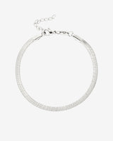 Slim Herringbone Bracelet Silber