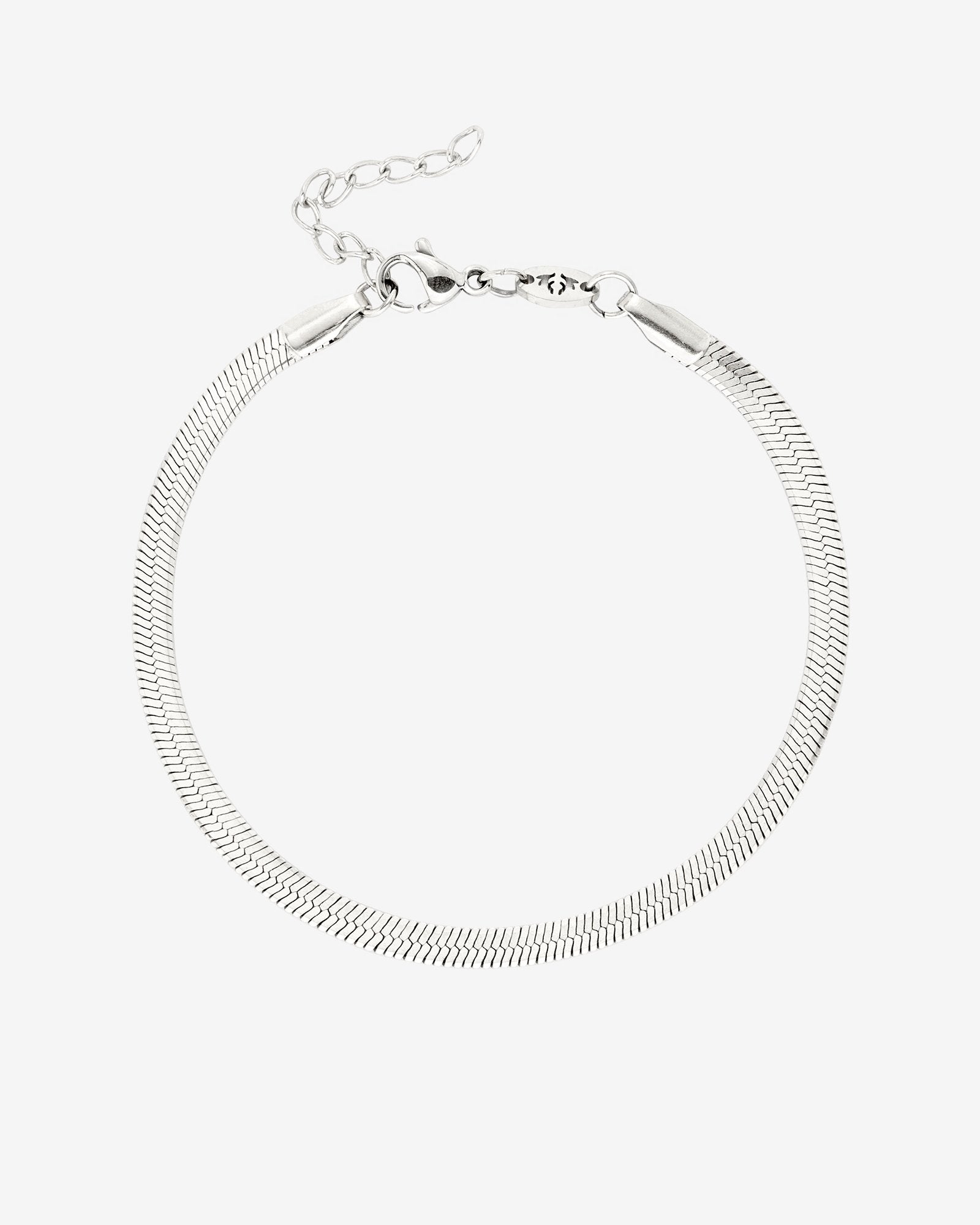 Slim Herringbone Bracelet Silber