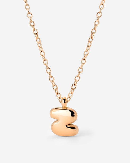 Bubble Letter Necklace Roségold