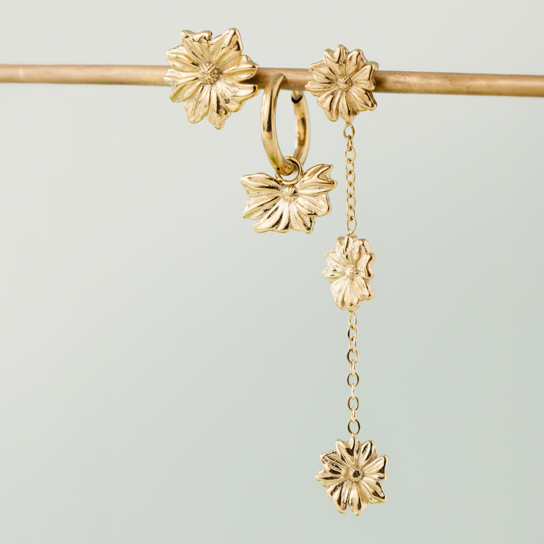 Petal Fall Studs Silber
