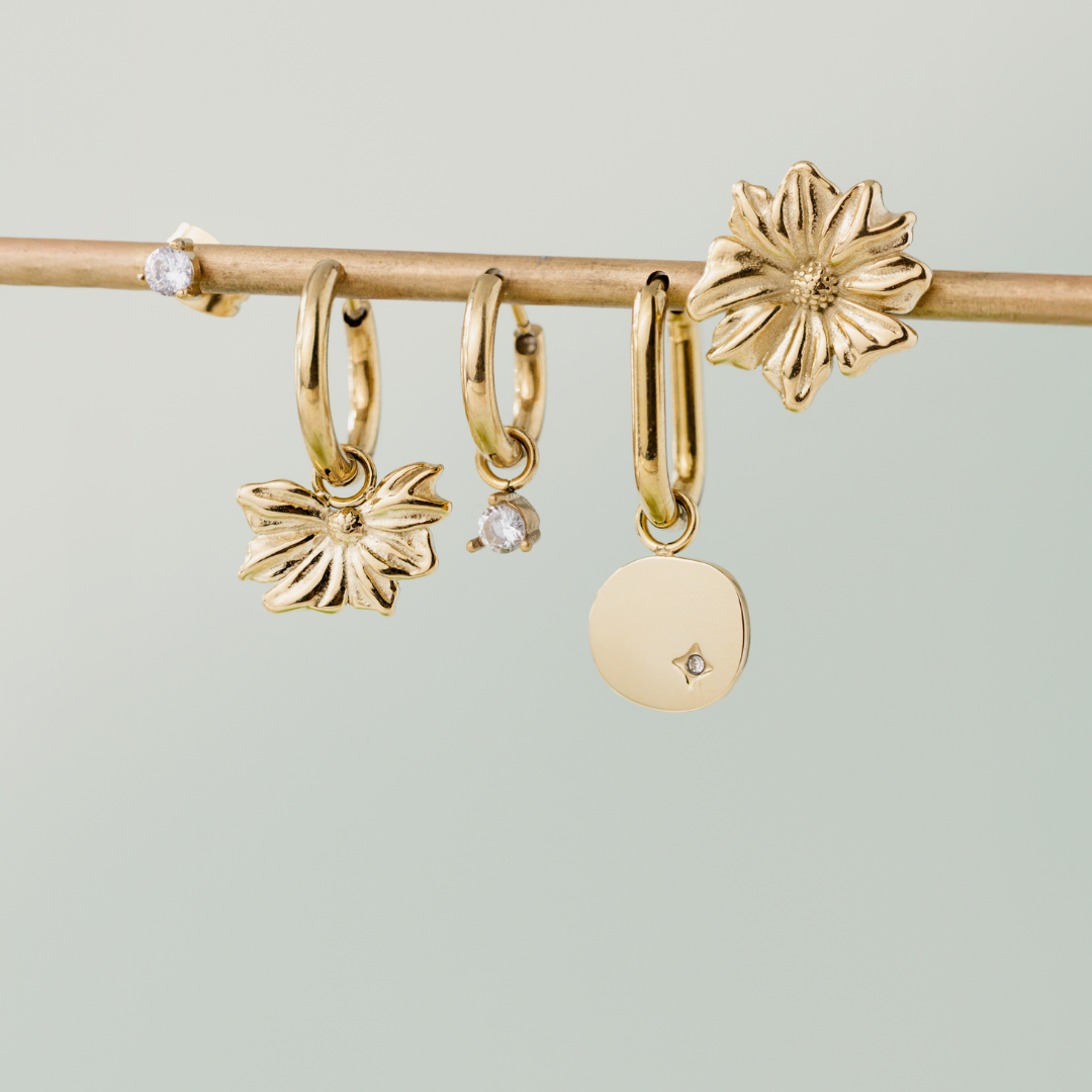 Eternal Bloom Hoop Set Small Silber