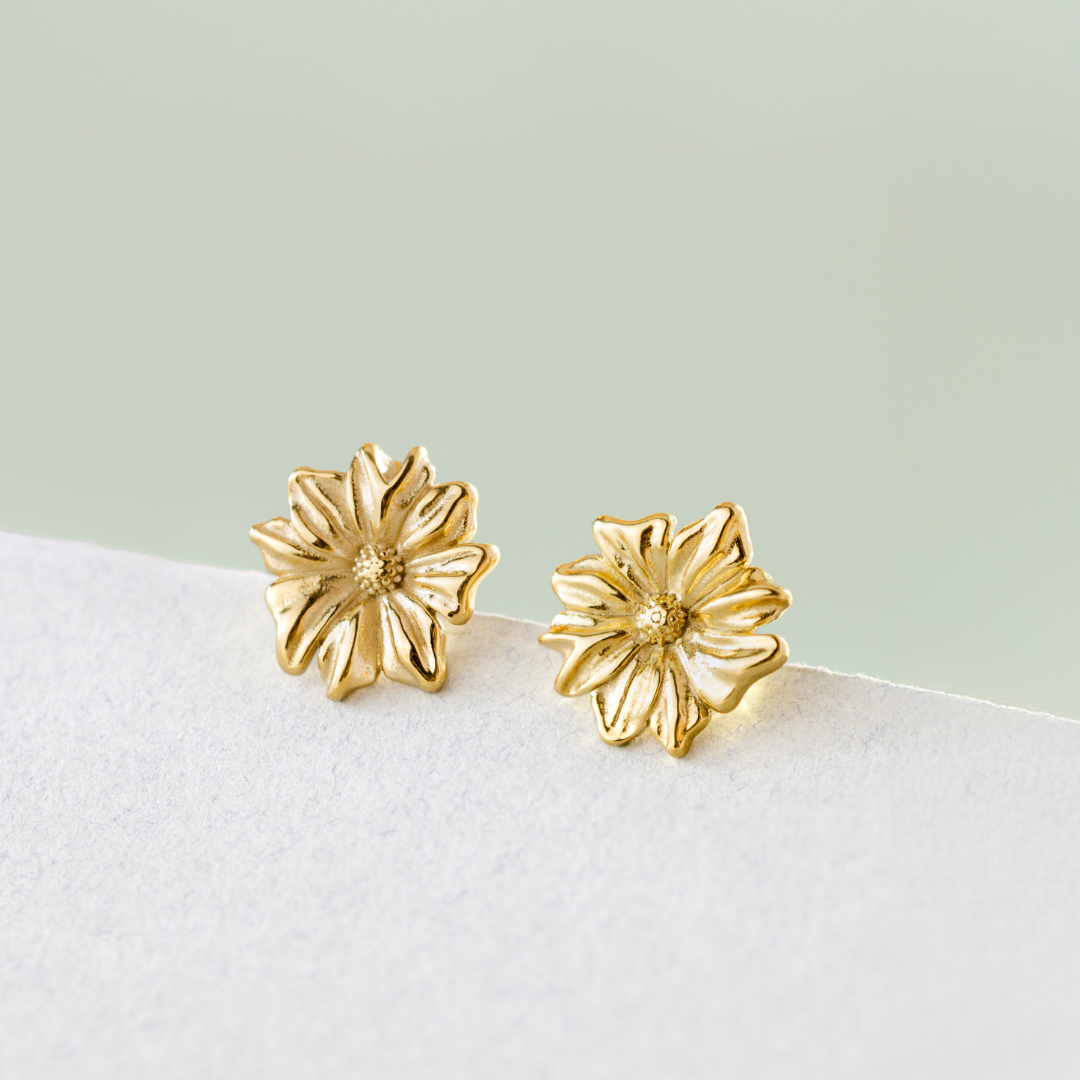 Pure Petal Studs Silber