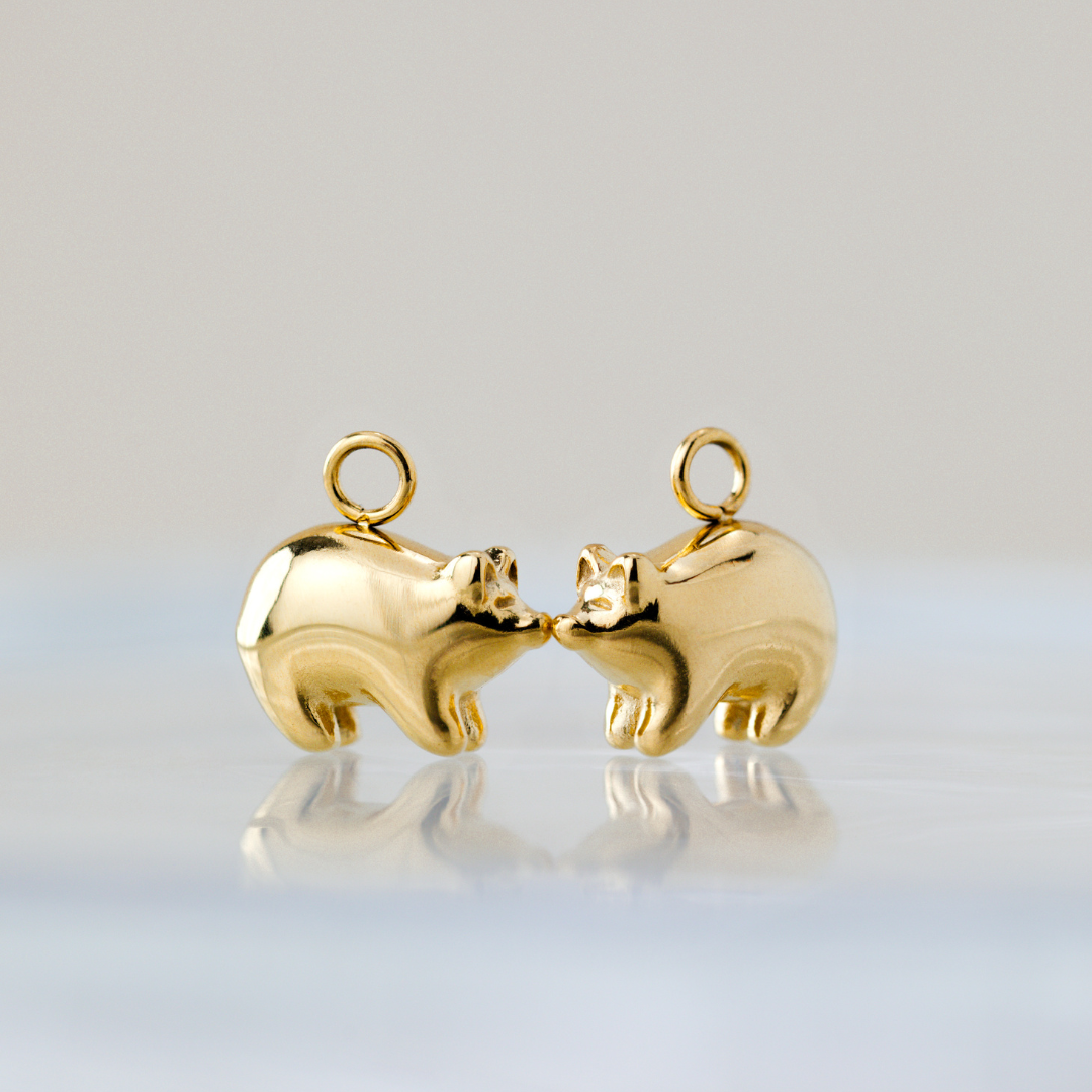 Piggy Hoop Set Small Silber
