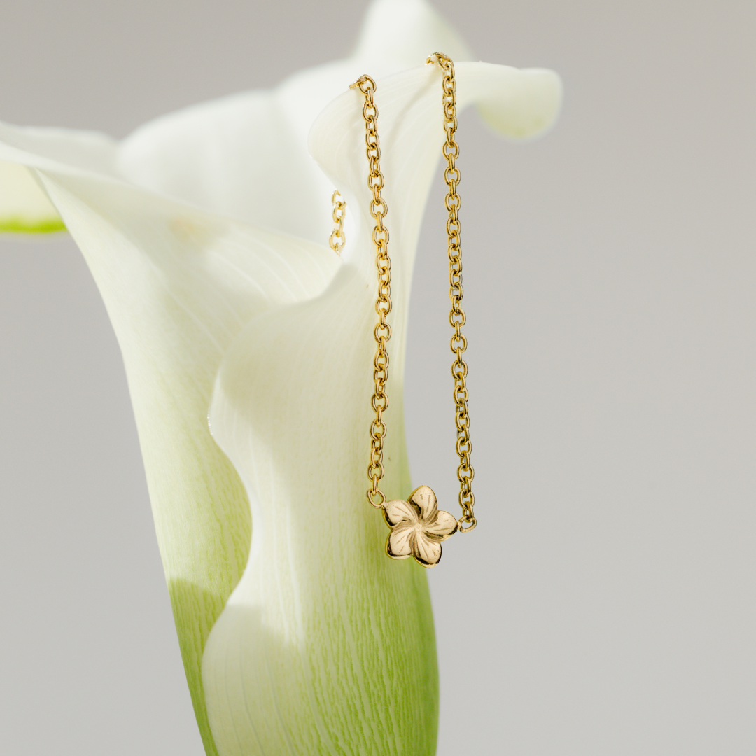 Floral Glow Choker Silber