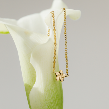 Floral Glow Choker Silber