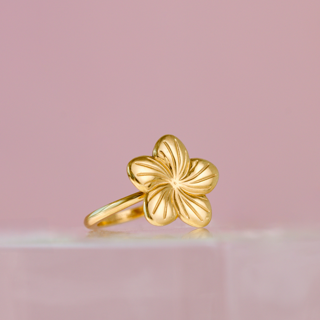 Floral Glow Ring Gold