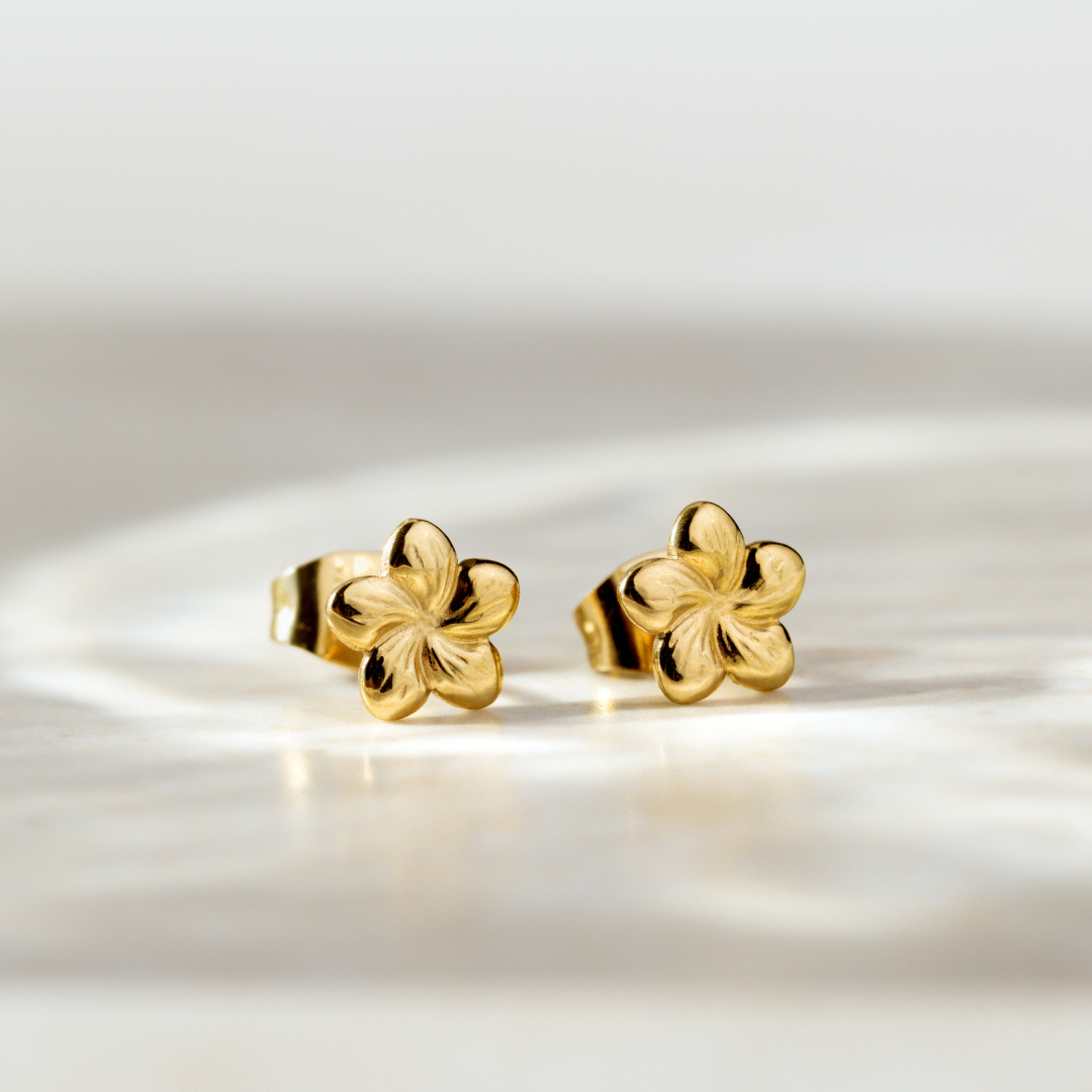 Floral Glow Studs Roségold