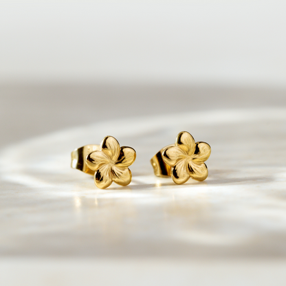 Floral Glow Studs Roségold