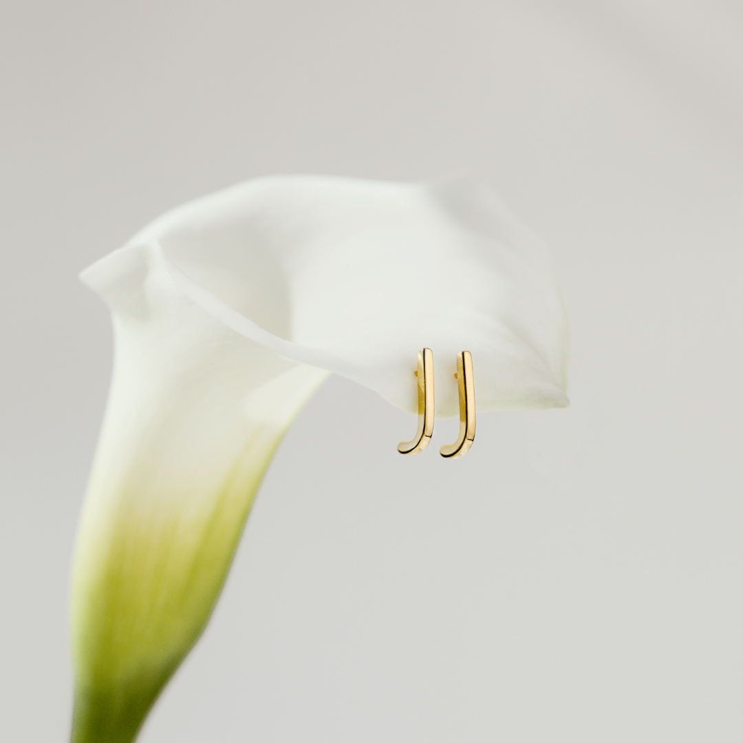 Clean Edge Studs Roségold