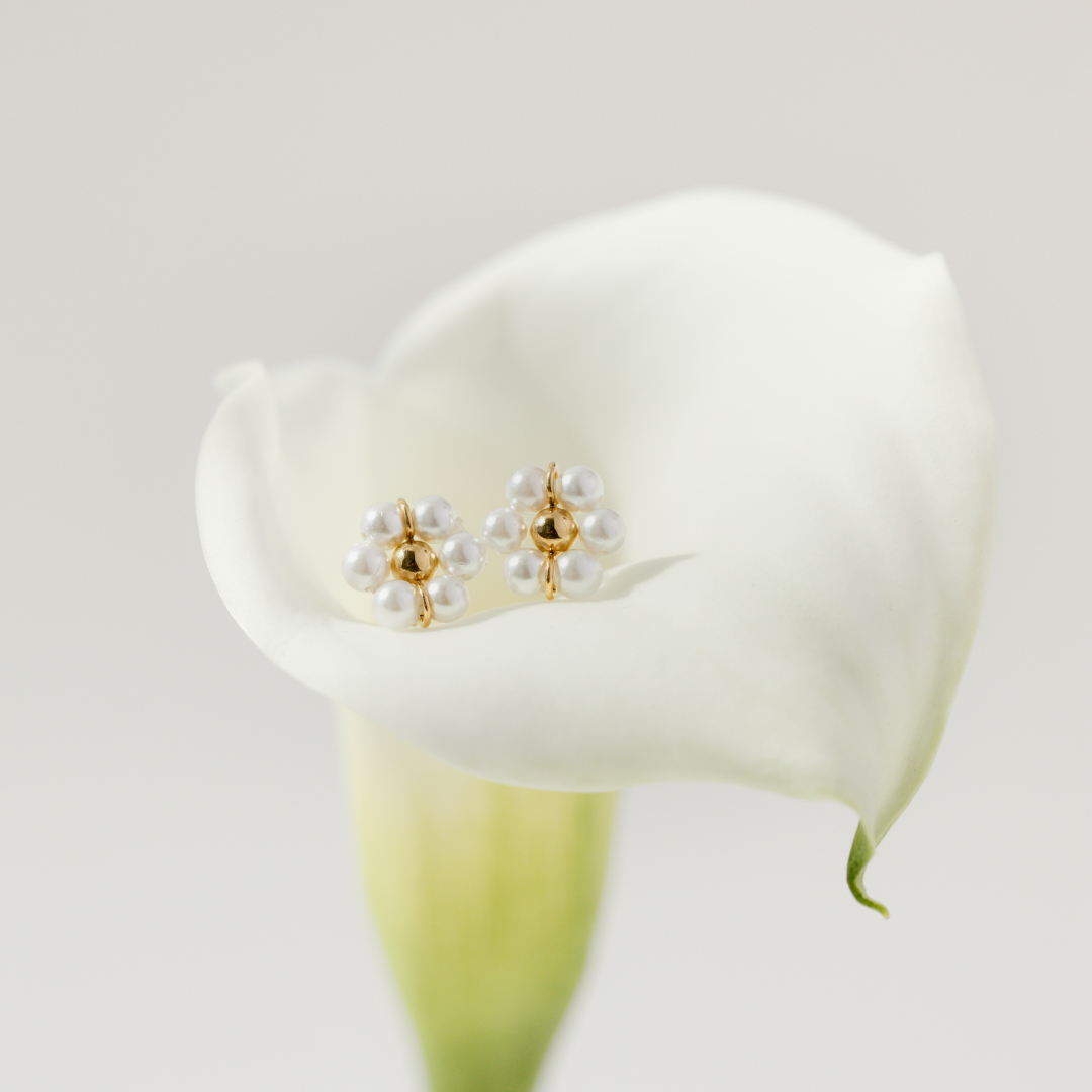 Daisy Studs Roségold