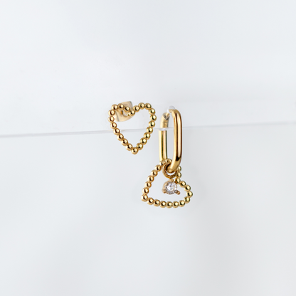 Heart of Gold Oval Hoop Set Baby Roségold