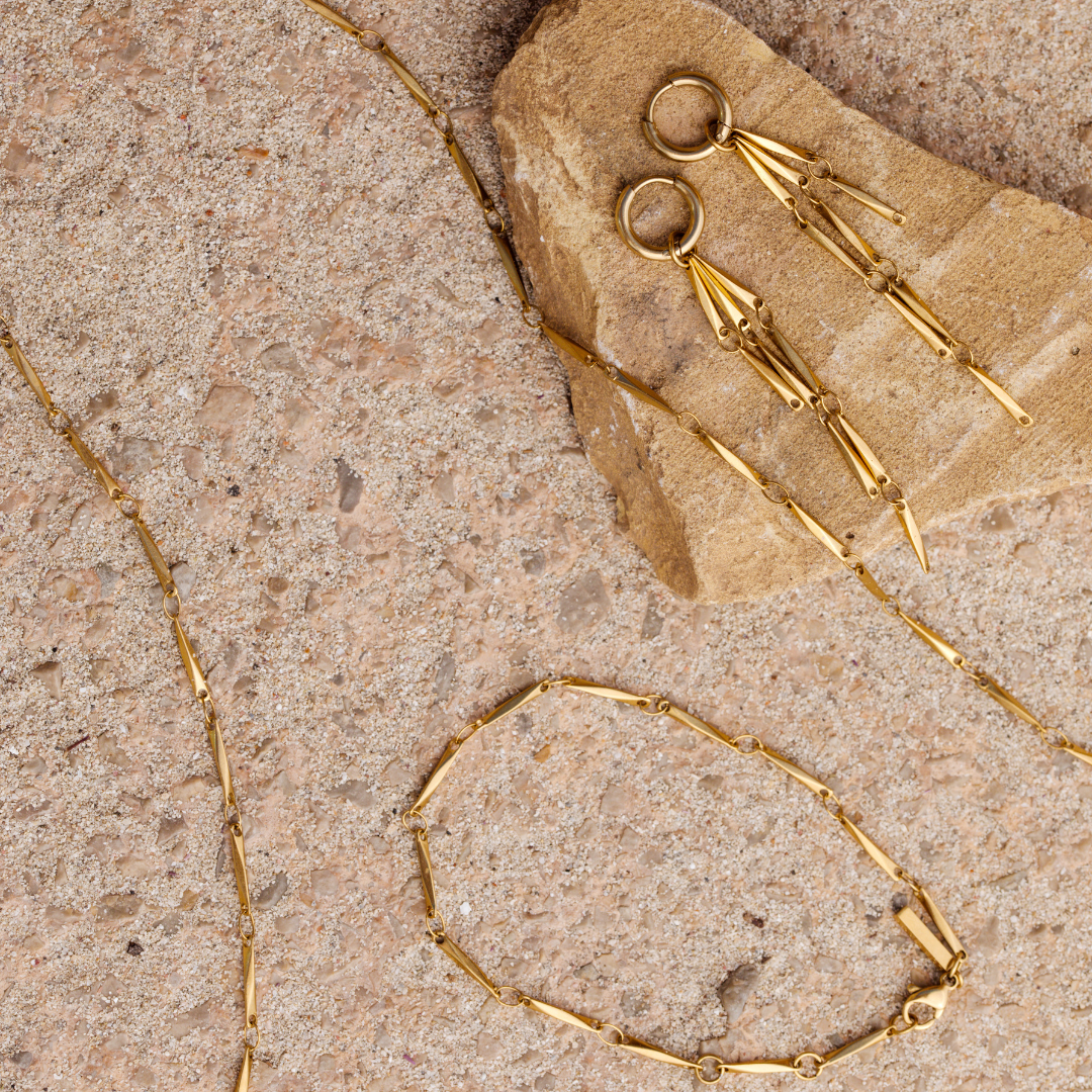 Curved Links Bundle Roségold